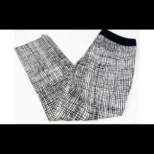 Kenar Boho Linen Flowy Pants White/Black D1090